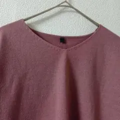 Oeillet プルオーバー Mサイズ／くすみピンク薄手ニット