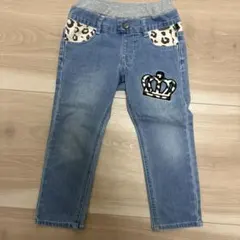 レオパード柄ポケット デニムパンツ 110cm