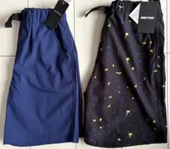 新品　160cm 男の子　ハーフパンツ　撥水加工　2本セット　黒　紺