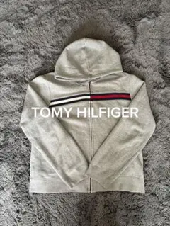 TOMMY HILFIGER グレー フルジップフーディM