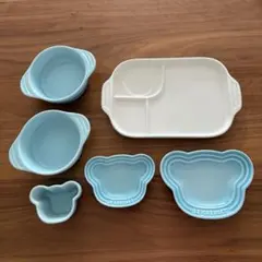LE CREUSET ベビー用食器セット クマ型 プレート ボウルのサムネイル