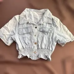 デニム半袖シャツ