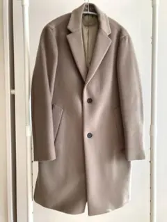 【美品】EDIFICE ベージュ　チェスターコート　メンズ