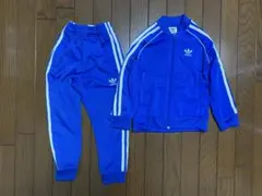 adidas アディダス 青ジャージ上下セット 110cm
