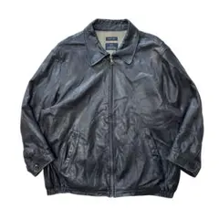 NAUTICA レザージャケット ブラック XXLサイズのサムネイル
