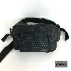 PORTER ポーター ドット柄 ボディバッグ ウエストバッグ ブラック