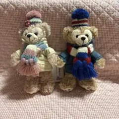 東京ディズニーリゾート。ダッフィーとシェリーメイのぬいぐるみバッチ。