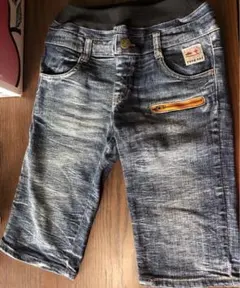 値下げ⭐️ネイビープリントデニム風ハーフパンツ