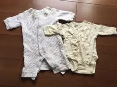 ベビーベビー服　60 キルトパジャマ　ロンパース　ユニクロ　ボディスーツ