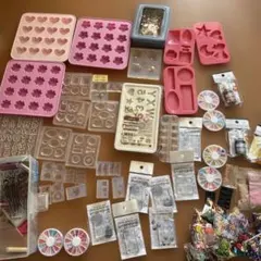 透明樹脂　レジン　ハンドメイド　材料　資材　まとめ売り　型　シリコン型　パーツ