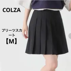 コルザ【M】プリーツスカート　フレア　ブラック　ウエストゴム　無地　着回し