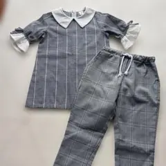 フォーマル服　ワンピース　パンツ　グレンチェック　男女双子