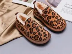 新品　16 モコモコボアスリッポン　 レオパード 男の子　女の子　冬靴 あったか