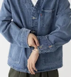 LEVI'S ノーカラーデニムジャケット XL タグ付き1stのサムネイル