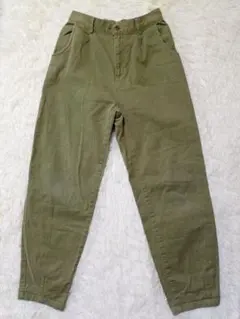 サマンサモス2 オリーブ色 綿 パンツ ウエストゴム フリーサイズ