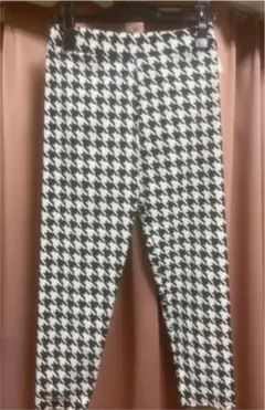 【新品】レギパン レギンス LL ストレッチ 千鳥格子 ブラック 黒