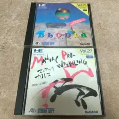 PCエンジンHuカード「ブロディア」 「マニアックプロレス」２本セット