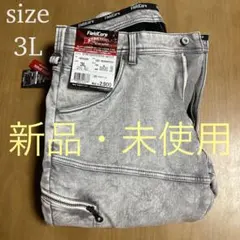 【新品】②　ワークマン　ストレッチマイクロウォームパンツ　メンズ　3L　デニム白