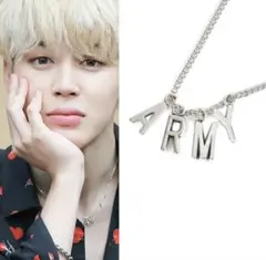 JIMIN❤️ARMY ロゴ ネックレス シルバー K-POP
