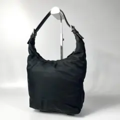 美品 コーチ ホーボー ワンショルダーバッグ ハンドバッグ 肩掛け ブラック 黒