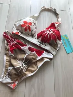 新品タグ付き anapa水着 ハイビスカスビキニ
