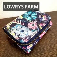 LOWRYS FARM　花柄 三つ折り財布 ネイビーのサムネイル