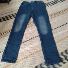 ダークブルー デニム風 長ズボン 150cm