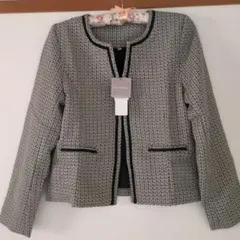 新品コカ、ノーカラーツイードジャケットМ