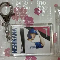 北海道日本ハムファイターズ西川遥輝選手フラッグキーホルダー