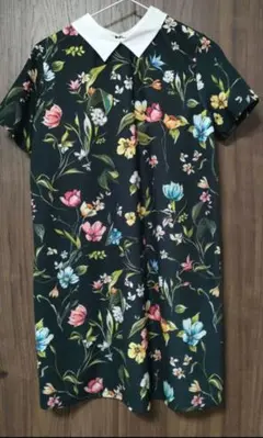 ZARA TRAFALUC 花柄 半袖 ワンピース