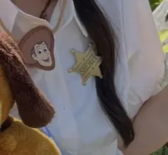 SHERIFF 保安官バッジ ピンバッジ 星型 ウエスタン ゴールド