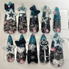 ⭐︎現品⭐︎ ネイルチップ　平成　Y2K ギャル　ゴテゴテ