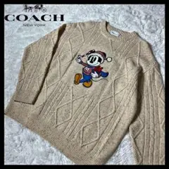 [限定コラボ]コーチ×ディズニー☆ミッキー刺繍ウールニット 入手困難