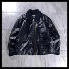 ビンテージ 古着 短丈 カウレザー A-2 フライトジャケット ブルゾン 黒 L