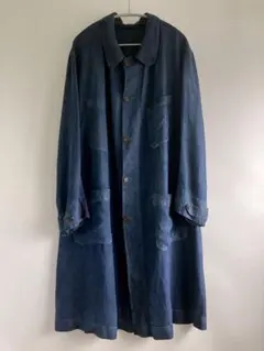 20s Vintage Indigo Linen Maquignon Coatのサムネイル