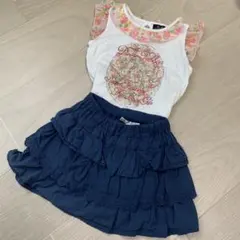 BEBE フリル付きキュロットスカート 90