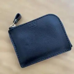 ヘルツHERZ ￼￼ L字ファスナーコンパクト財布　ミニ財布　ブラック　本革