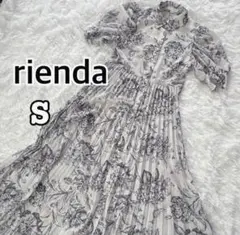 リエンダ 夏ワンピ 花柄シャツワンピース S Rienda