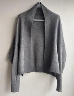ロペピクニック　チャイニーズラクーン混トッパーカーディガン　グレー