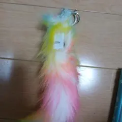 カラフルファーキーホルダー