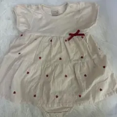 petit main ハート刺繍 ロンパース 70cmのサムネイル
