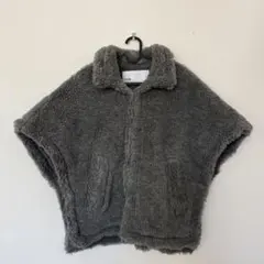 美品 TICCA ウールファーポンチョ グレー