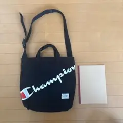 Champion ブラック トートバッグ