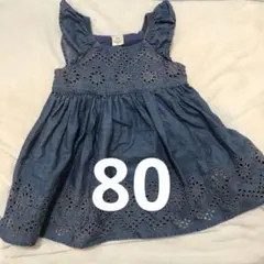 GAP ノースリーブ刺繍入りワンピース 80cm 女の子
