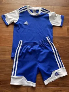 adidas サッカーウェアセット 青/白 110cm