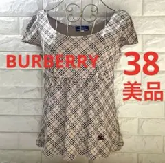 美品✨ バーバリー ブルーレーベル Tシャツ ノバチェック 38 ベージュ