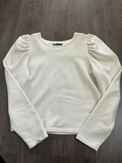 【マロン様専用】ZARA クリーム色 パフスリーブ L トレーナー