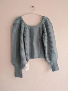 GRL 【新品未使用】水色 リブ編み ニット M