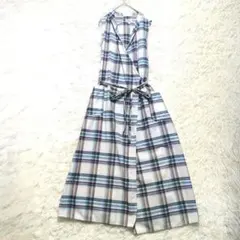 エンジニアド ガーメンツ ラップワンピース チェック柄 ベルト ロング USA製のサムネイル