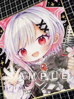 まのさば 桜羽エマ 魔法少女ノ魔女裁判 ファンアート 原画 色紙